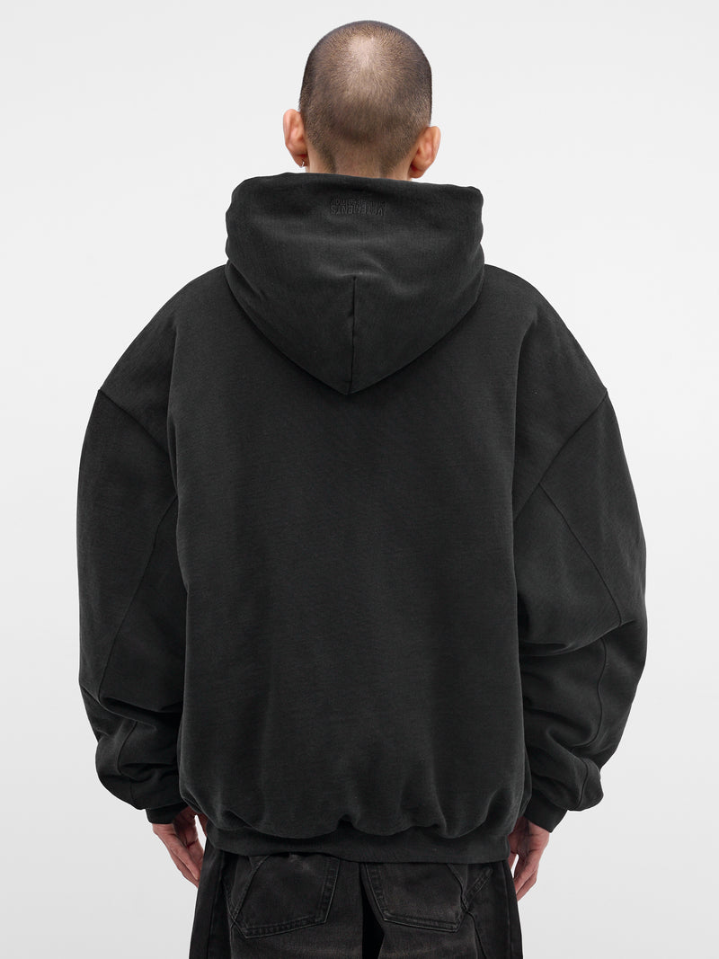 VETEMENTS Black Embroidered Cross Hoodie | H.Lorenzo - back
