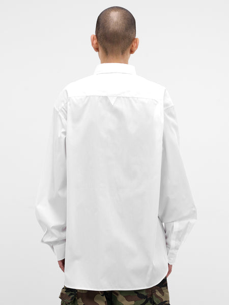 White Ironing Burn Graphic Shirt (ME76SH045W-WHITE)