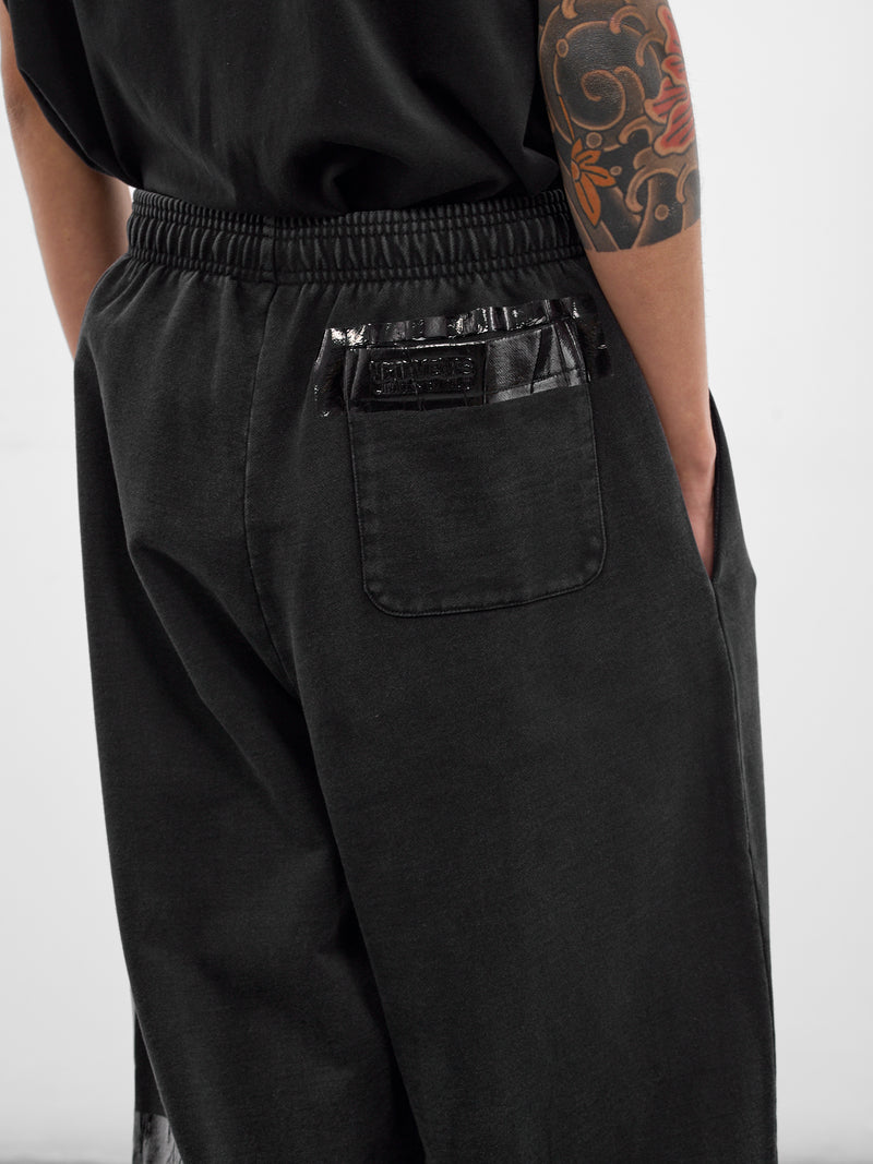 Black Cotton Duct Tape Sweatpants (ME76SP146B-BLACK)