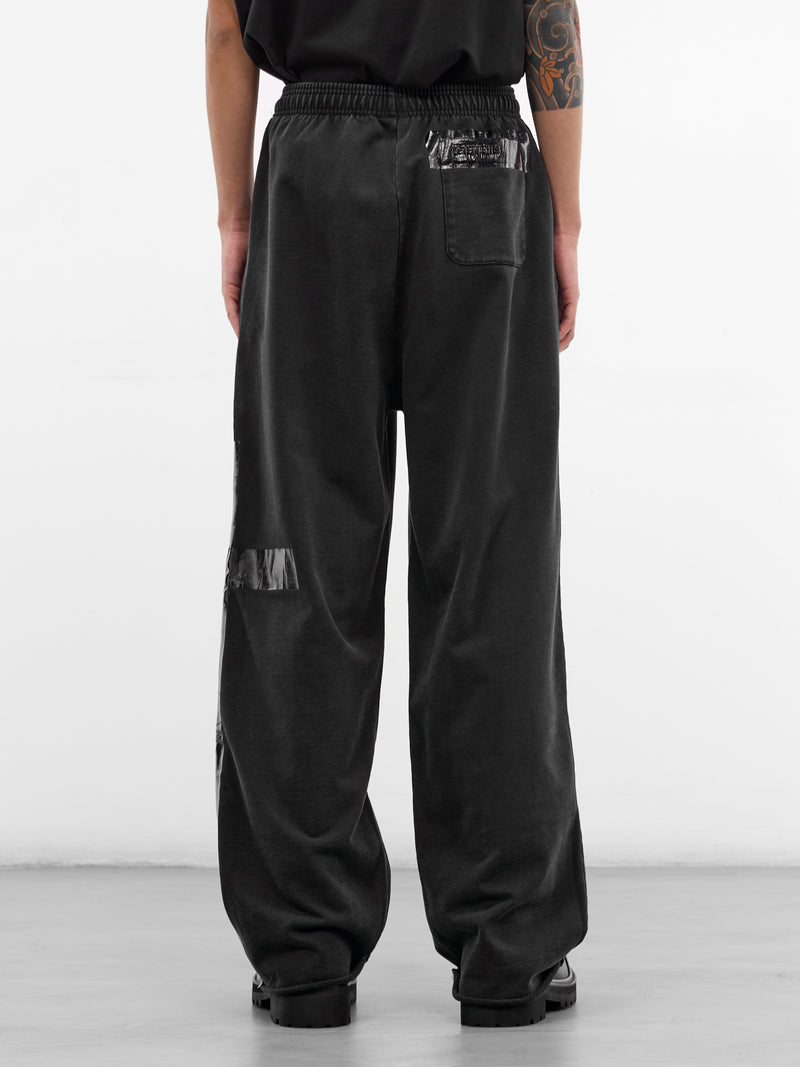 Black Cotton Duct Tape Sweatpants (ME76SP146B-BLACK)