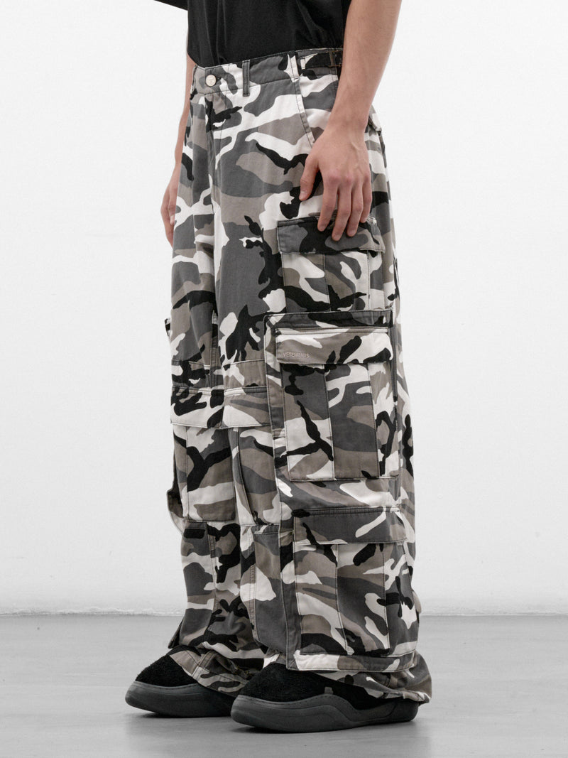 White Camo Cotton Cargo Pants (MH27CP095CW-WHITE-CAMO)
