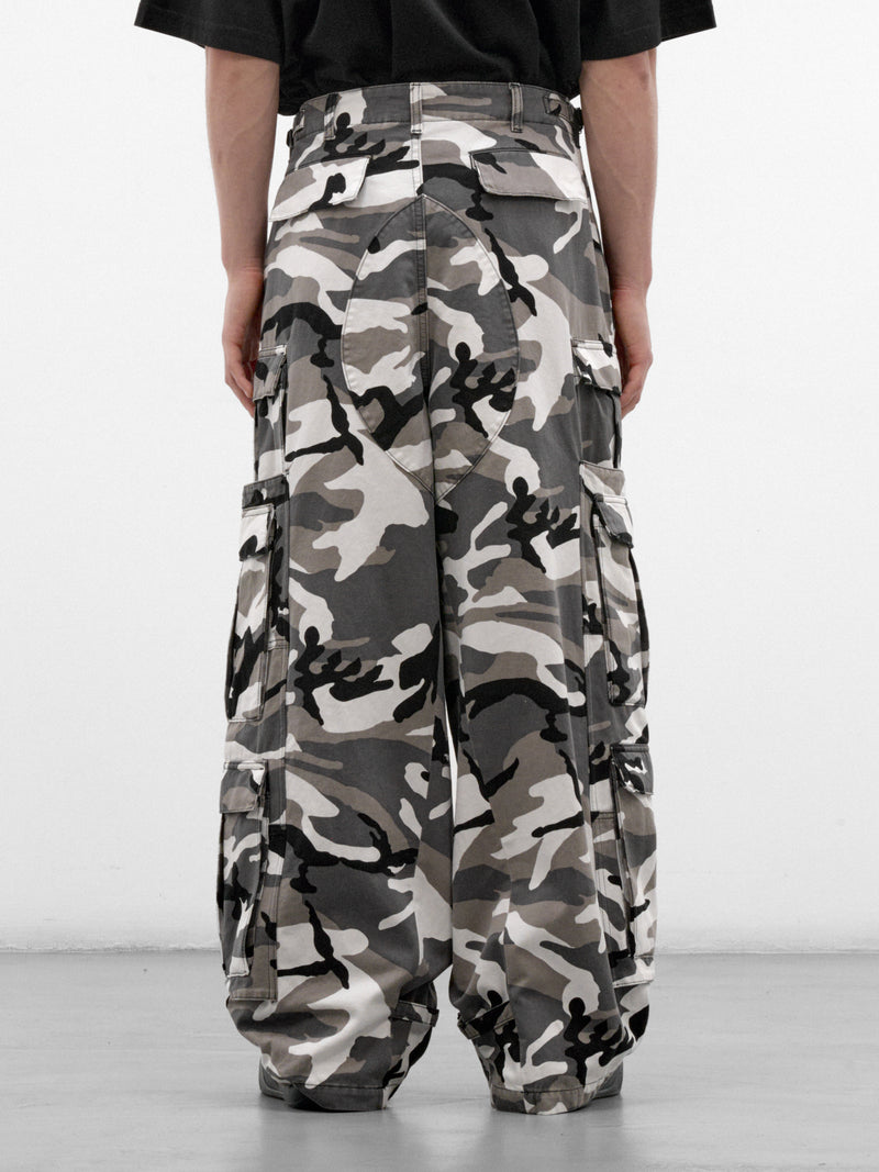 White Camo Cotton Cargo Pants (MH27CP095CW-WHITE-CAMO)
