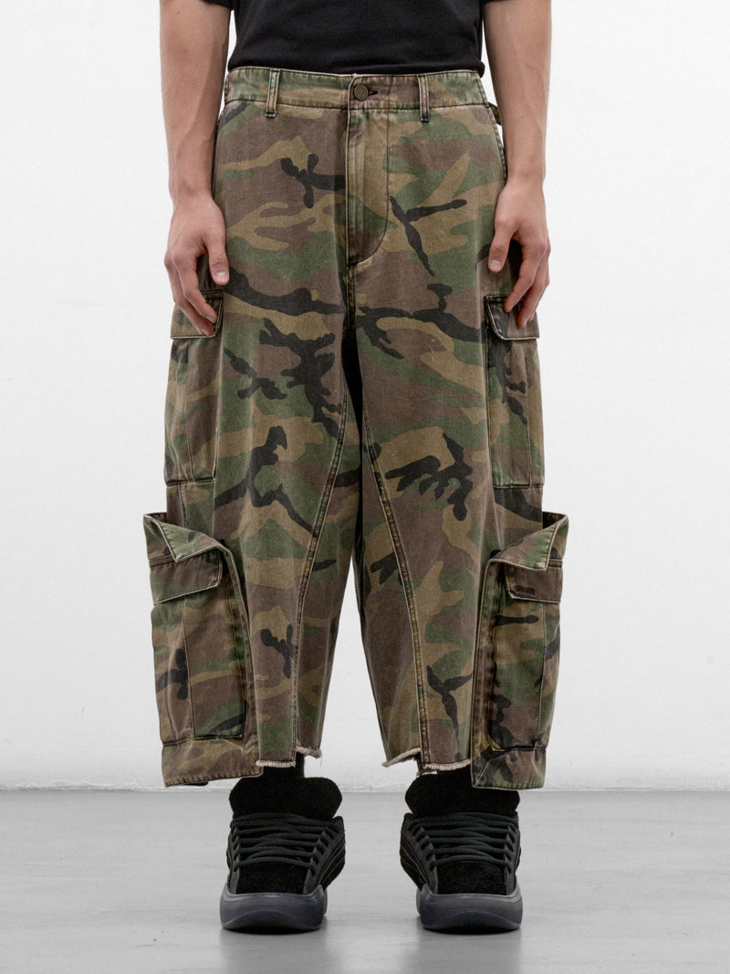 Green Camo Cotton Cargo Pants (MH27CS091CG-GREEN-CAMO)
