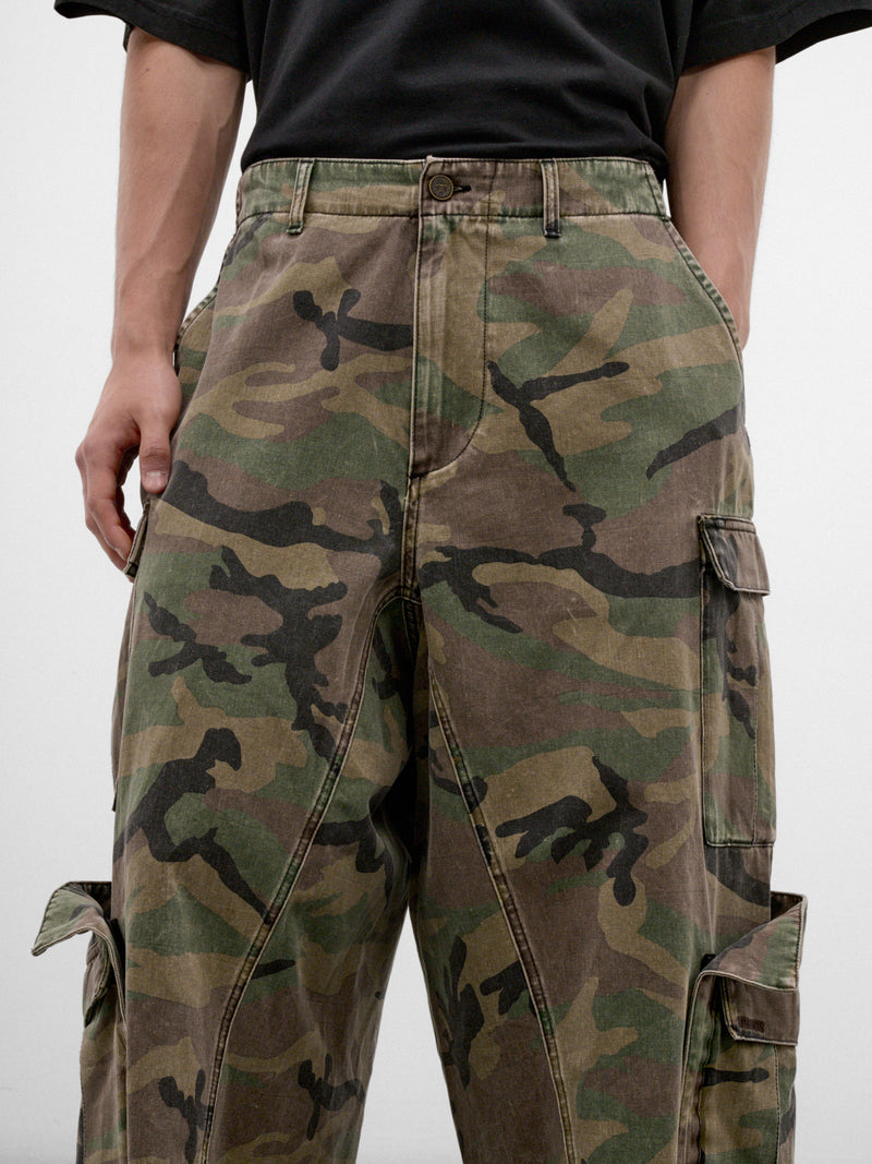 Green Camo Cotton Cargo Pants (MH27CS091CG-GREEN-CAMO)
