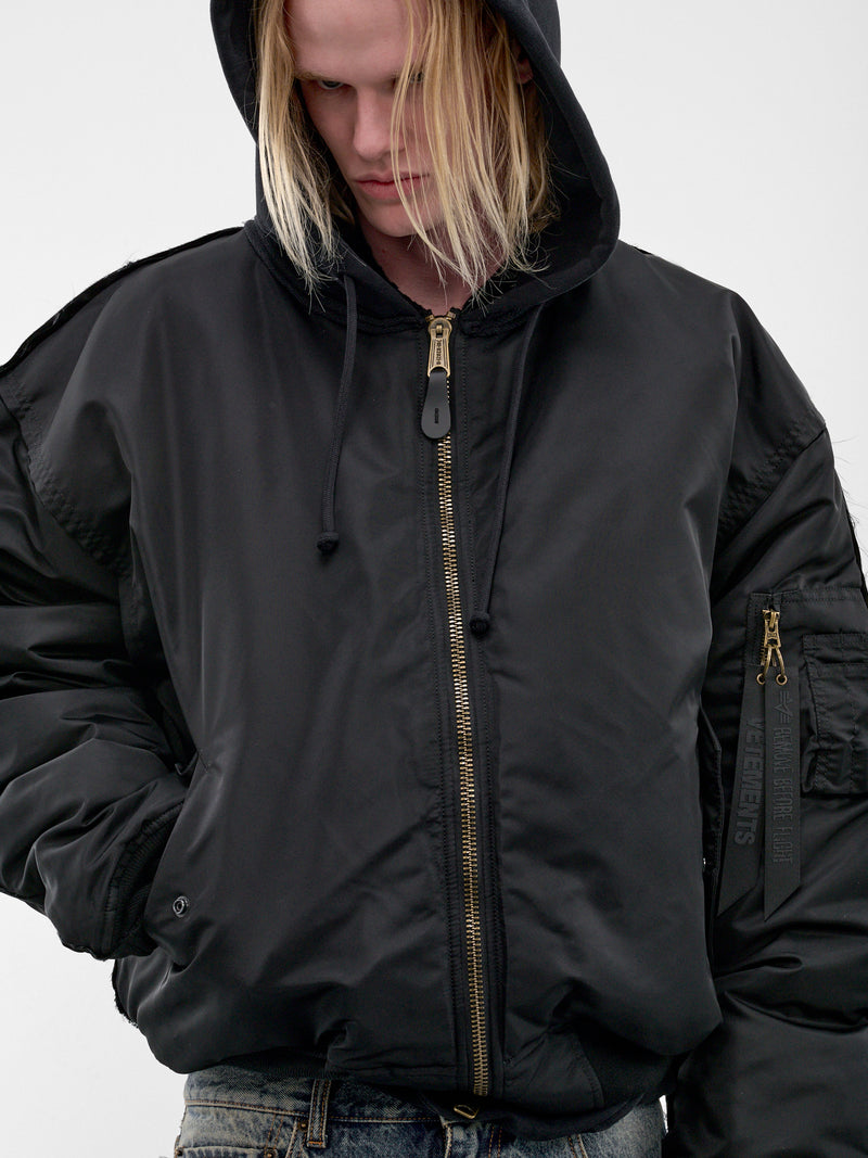 Vetements x Alpha Industries Deconstructed Bomber (MH27JA018B-BLACK)