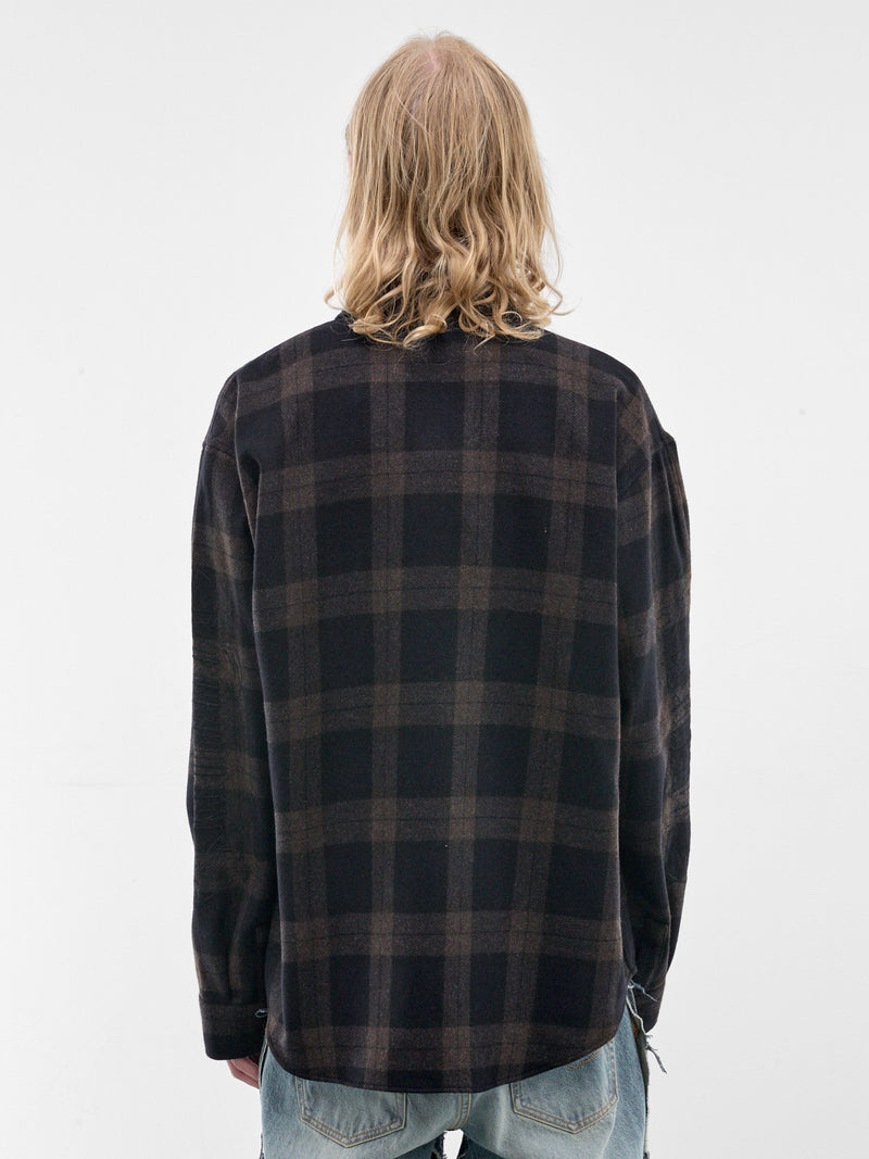 Brown Flannel Check Shirt (MH27SH063BC-BLACK-CHECK)