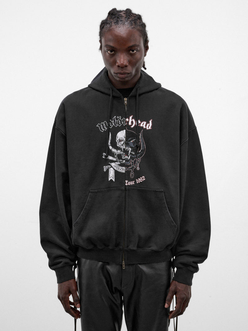 Vetements x Motörhead Graphic Cut-Up Hoodie (MH27ZU241B-WASHED-BLACK)