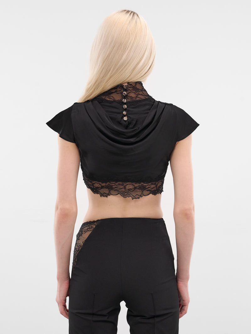 Midnight Lace Crop Top (MIDNIGHT-LACE-BLACK)