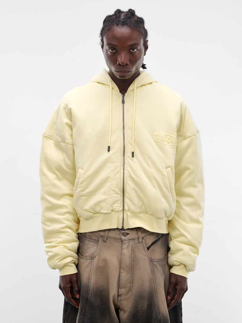 Spoiled Milk Wadded Zip Hoodie (MJ038J0-LJ-100-SPOILED-MILK)