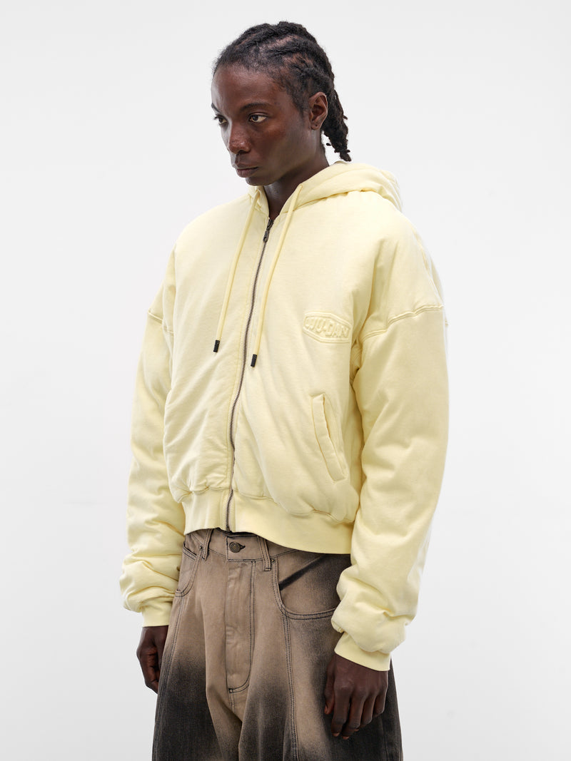 Spoiled Milk Wadded Zip Hoodie (MJ038J0-LJ-100-SPOILED-MILK)