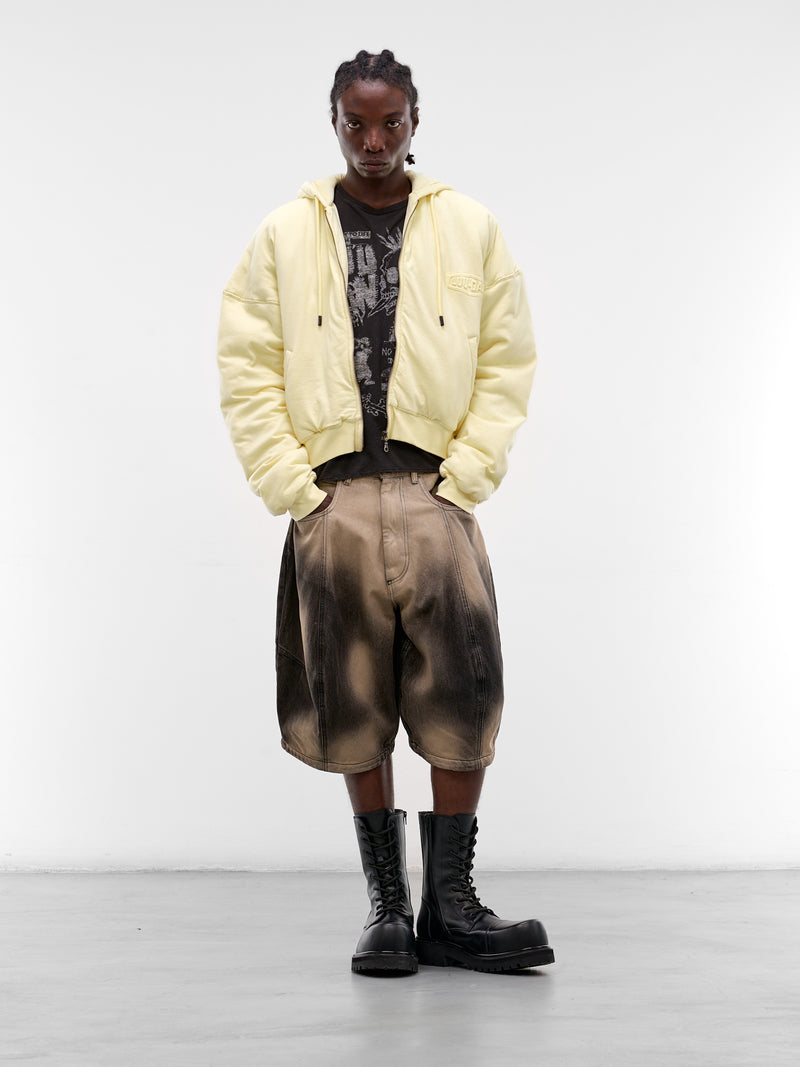 Spoiled Milk Wadded Zip Hoodie (MJ038J0-LJ-100-SPOILED-MILK)