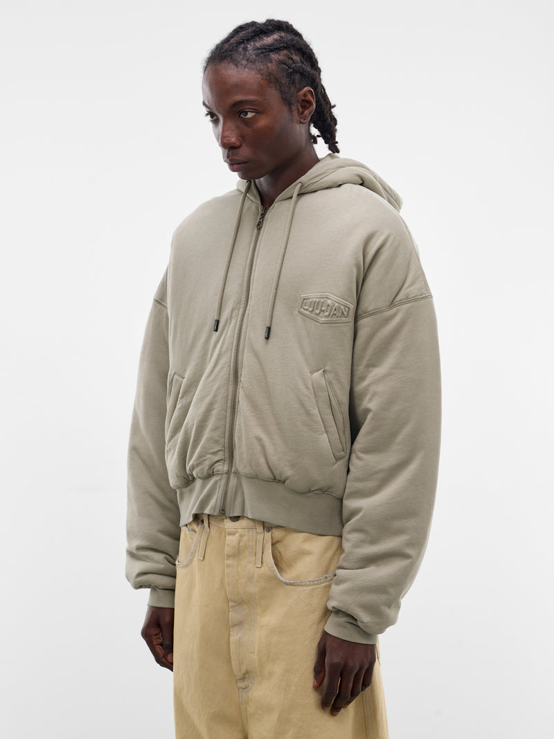 Vetiver Wadded Zip Hoodie (MJ038J-LJ-800-VETIVER)