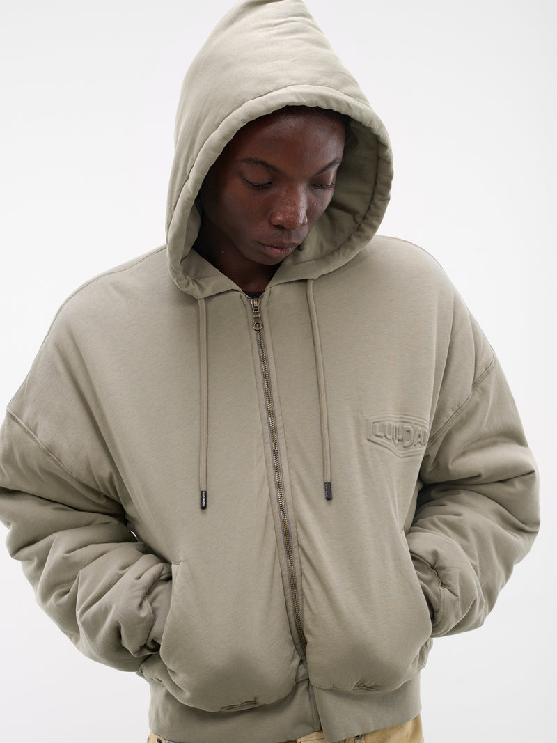 Vetiver Wadded Zip Hoodie (MJ038J-LJ-800-VETIVER)