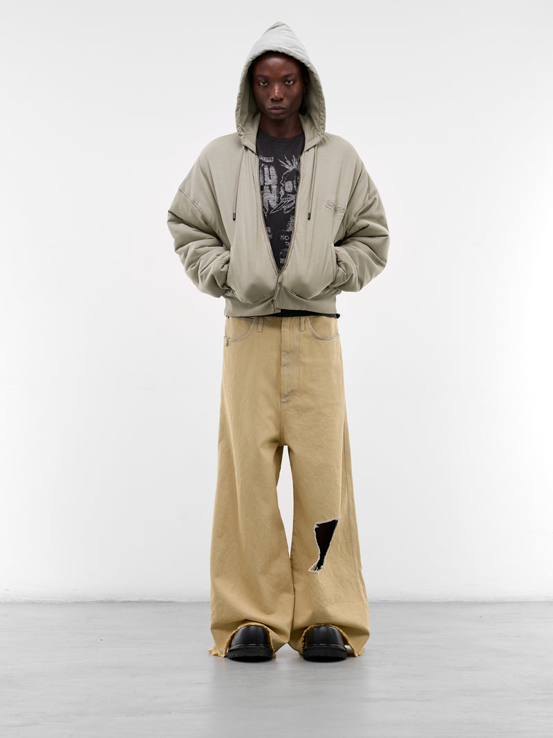 Vetiver Wadded Zip Hoodie (MJ038J-LJ-800-VETIVER)