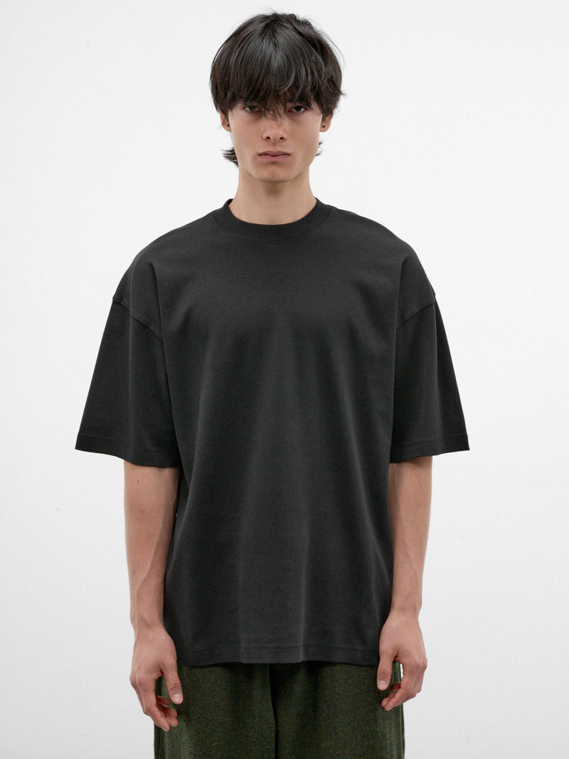 Black Cotton Oversized Tee (MJE09-JER01-BLACK)