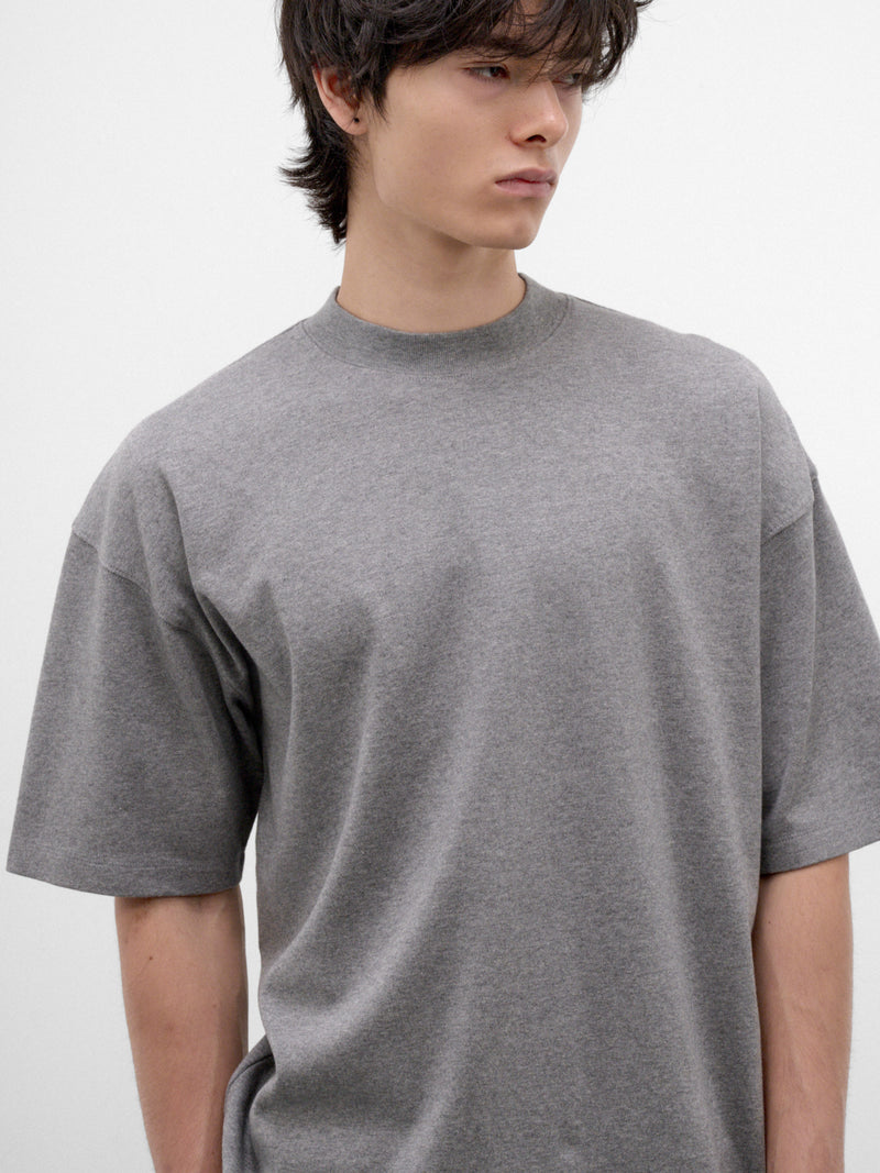 Gray Melange Cotton Oversized Tee (MJE09-JER02-DARK-GREY-MELANGE)
