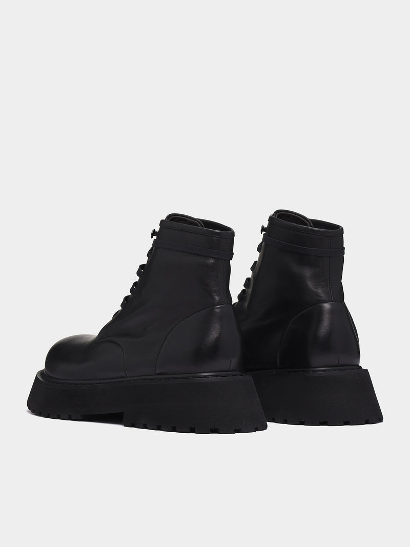 Micarro Lace-Up Ankle Boots (MM4186-P011-666-BLACK)