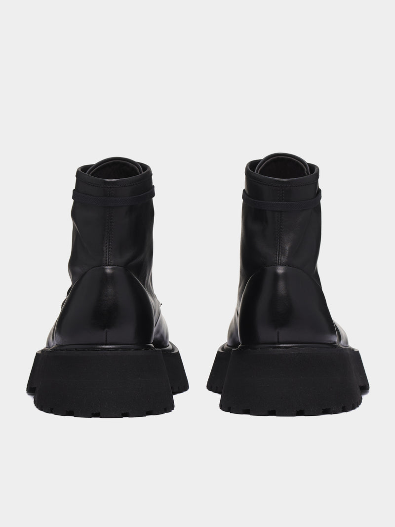 Micarro Lace-Up Ankle Boots (MM4186-P011-666-BLACK)