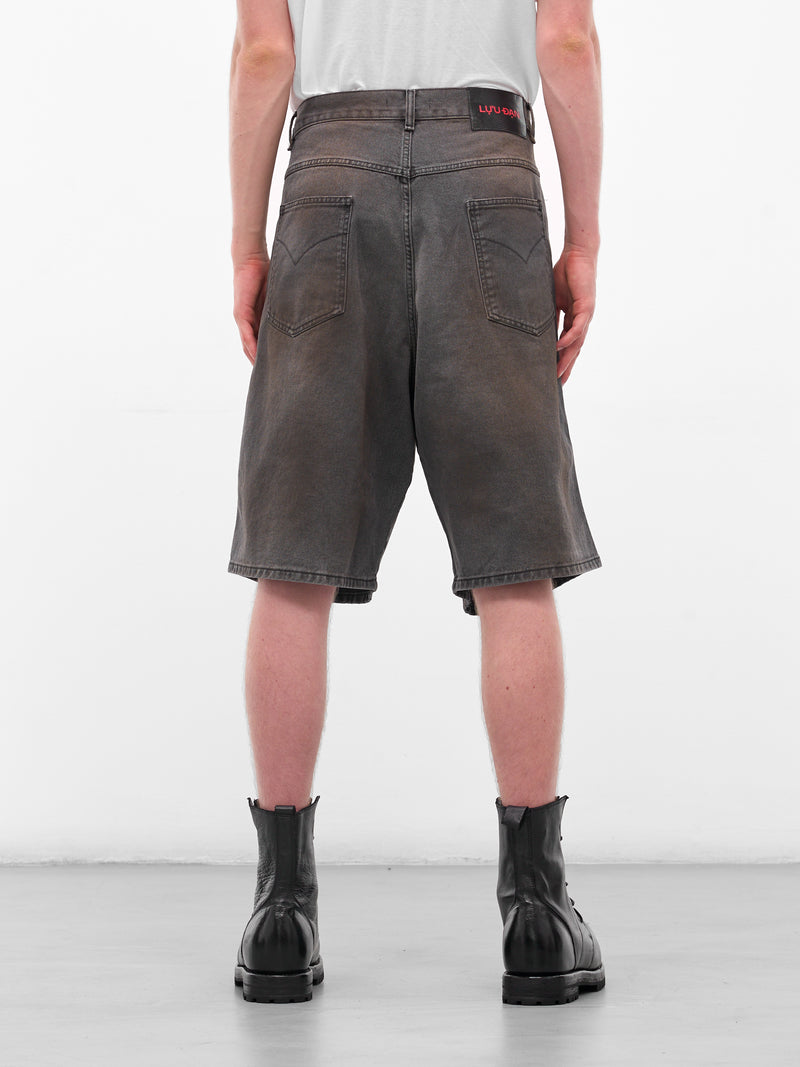 Dirtied Denim Kriss Kross Shorts (MP003D-WDD-DIRTY-OUTCAST-GREY)