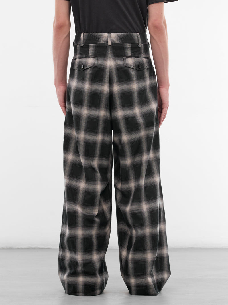 Ombre Check Triple Pleated Trousers (MP041W-OCC-907-OMBRE-CHECK)