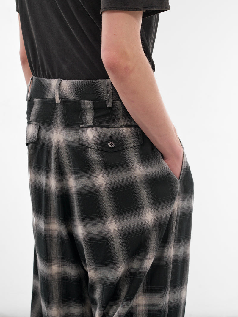 Ombre Check Triple Pleated Trousers (MP041W-OCC-907-OMBRE-CHECK)