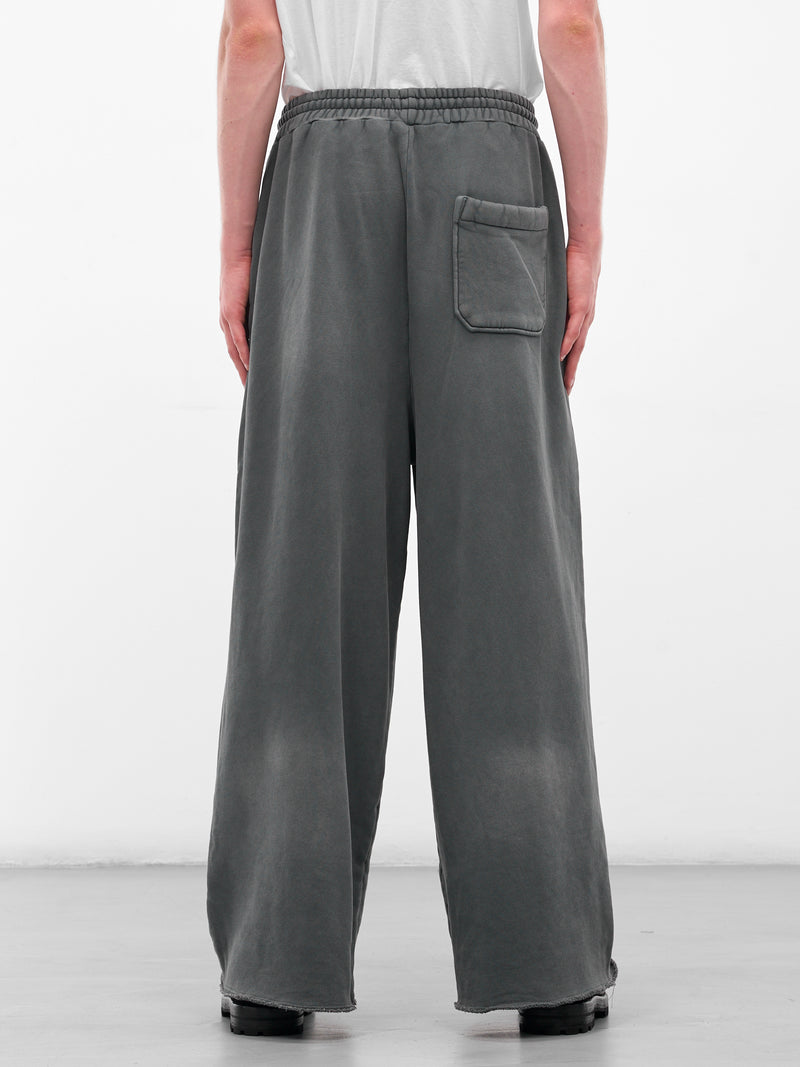Gray Raw Cut Bontan Sweatpants (MP061J-FL-BLACK-SMOKE)