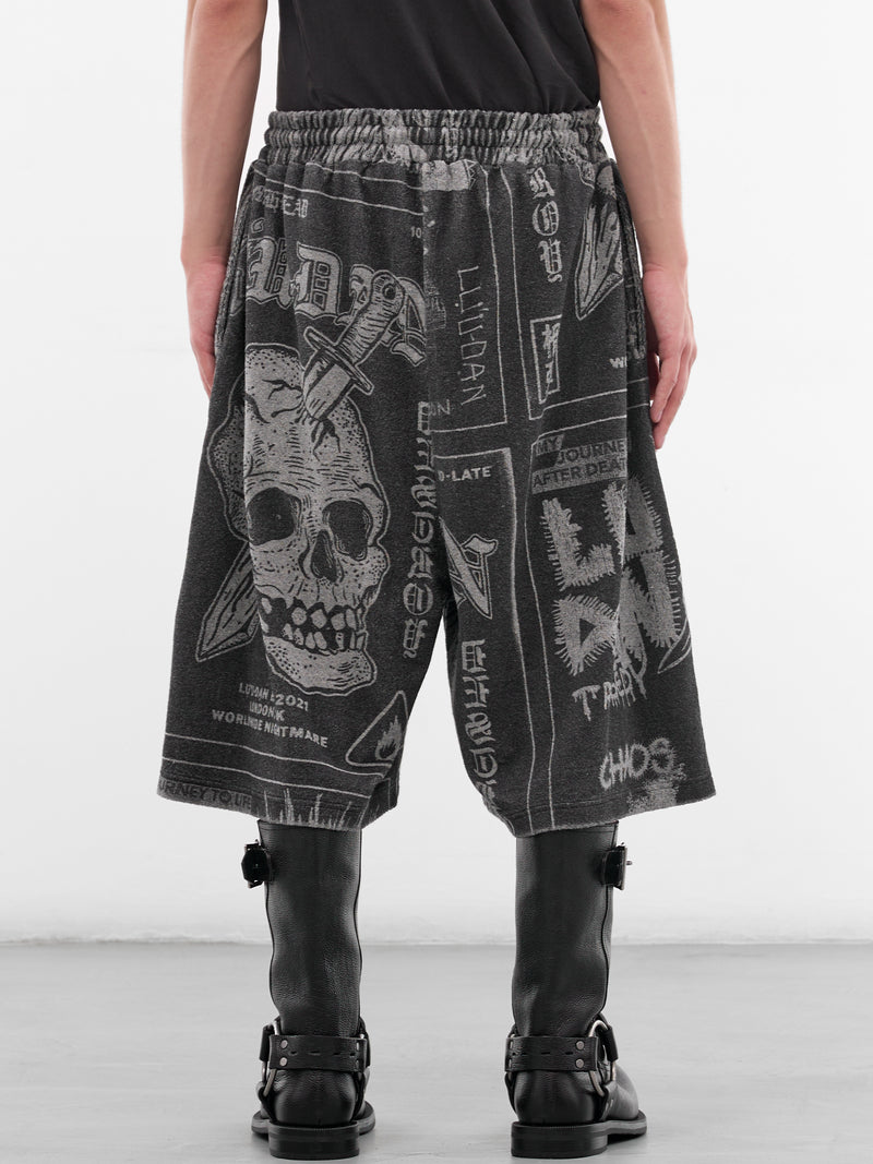 Black Punk Flyer Basketball Shorts (MP064J-TO-ART046-PUNK-FLYER)