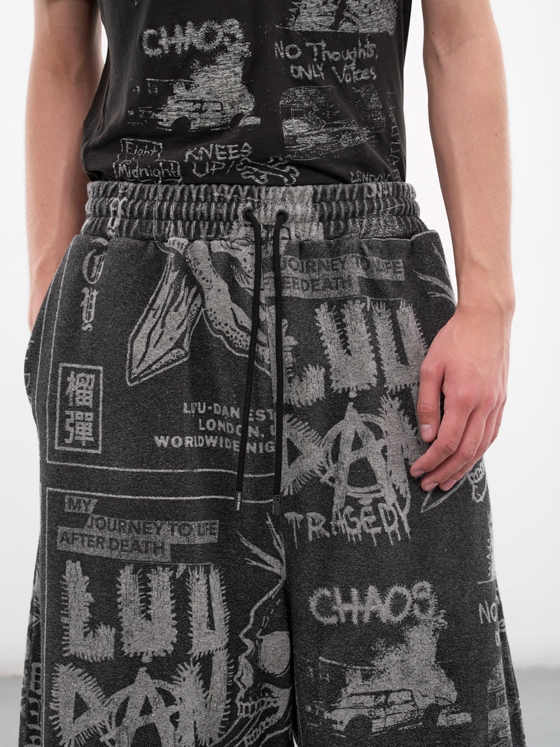 Black Punk Flyer Basketball Shorts (MP064J-TO-ART046-PUNK-FLYER)