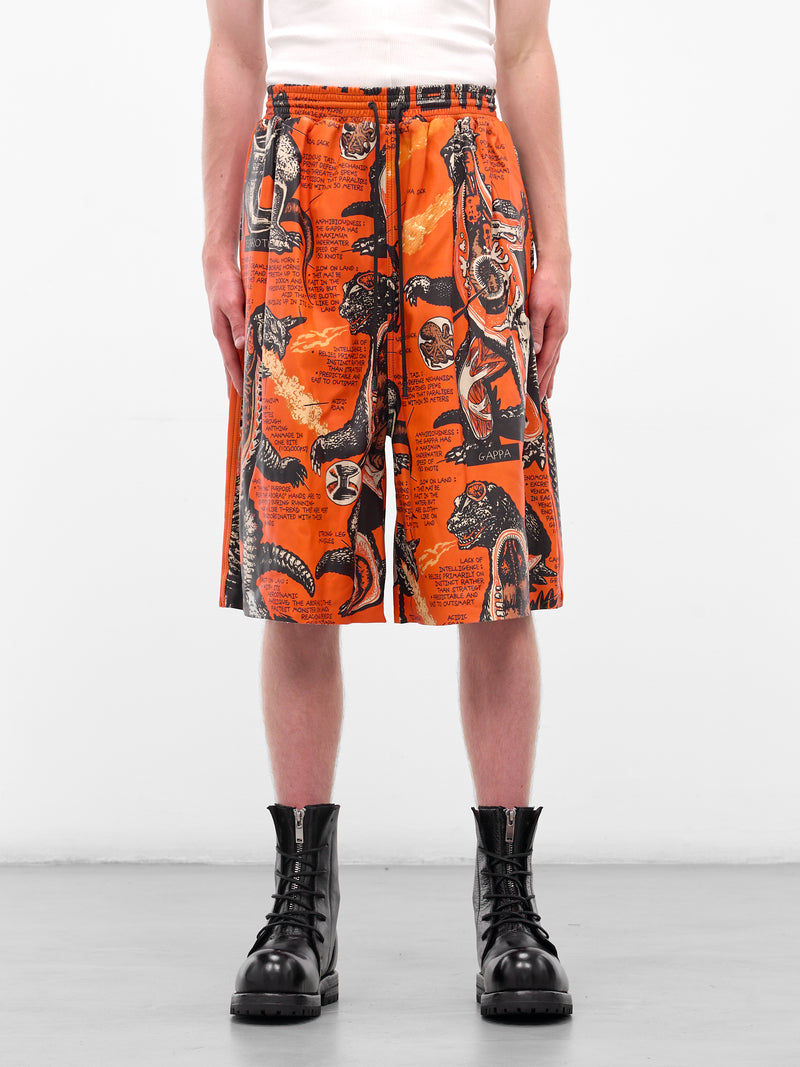 Monster Graphic Lamb BBall Shorts (MP064LE-LNP-MONSTER-KUMQUAT)