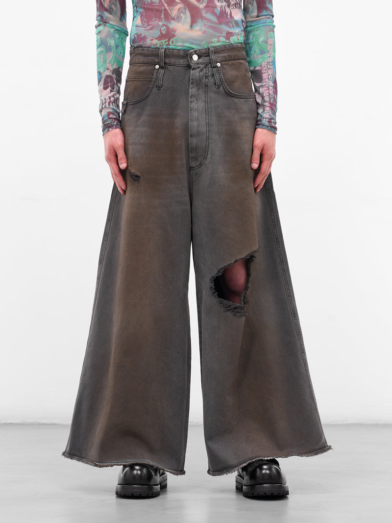 Distressed Dumpster Denim Baggy Jeans (MP093D-WDD-DIRTY-OUTCAST-GREY)