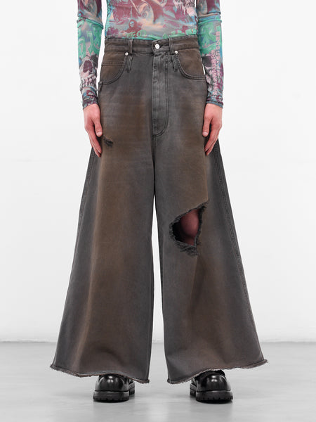 Distressed Dumpster Denim Baggy Jeans (MP093D-WDD-DIRTY-OUTCAST-GREY)