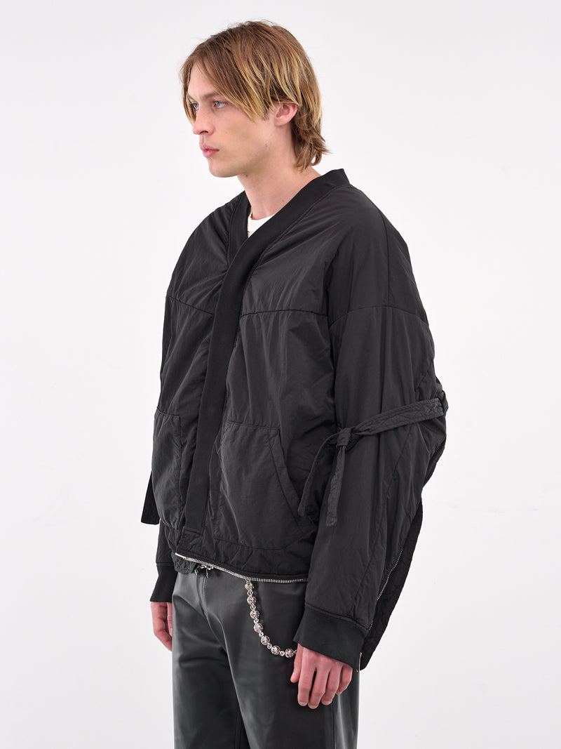 Multi Zip Bomber Jacket (MP24WLDE-JC3028-BLACK)