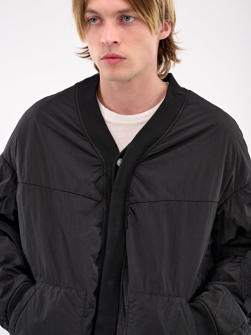 Multi Zip Bomber Jacket (MP24WLDE-JC3028-BLACK)
