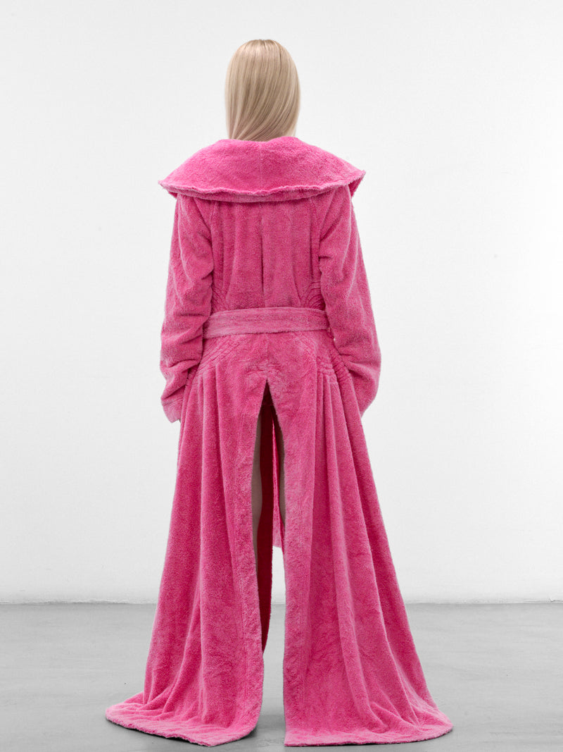 Rose Cotton Toweling Gown Coat (MPAW26-105-BRUISED-ROSE)