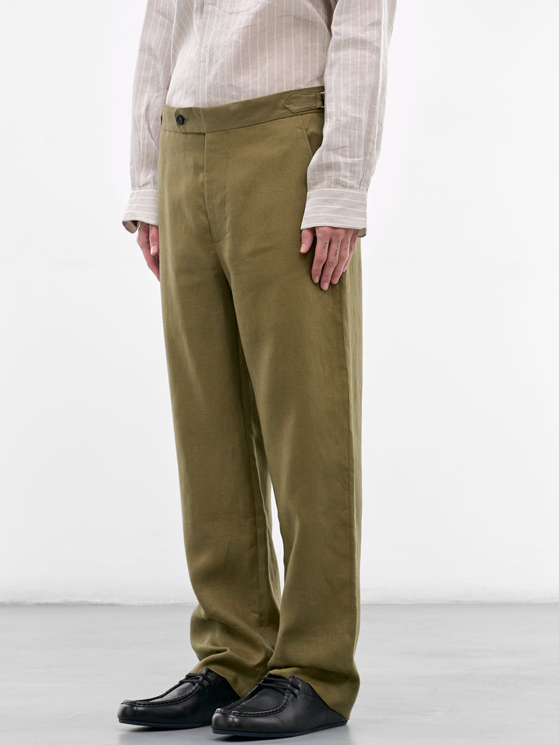 BODE Linen Buckle Trousers | H.Lorenzo - side