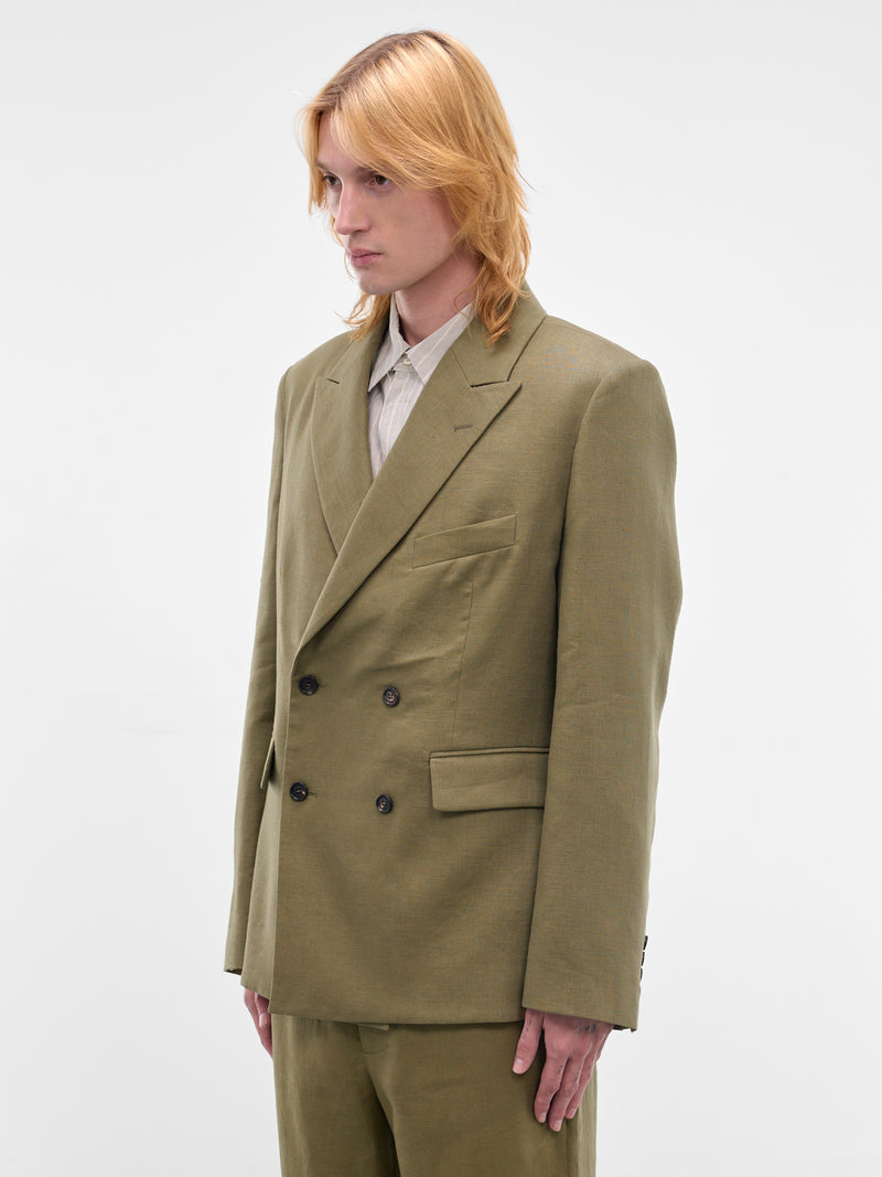 BODE Linen Double-Breasted Blazer | H.Lorenzo - side