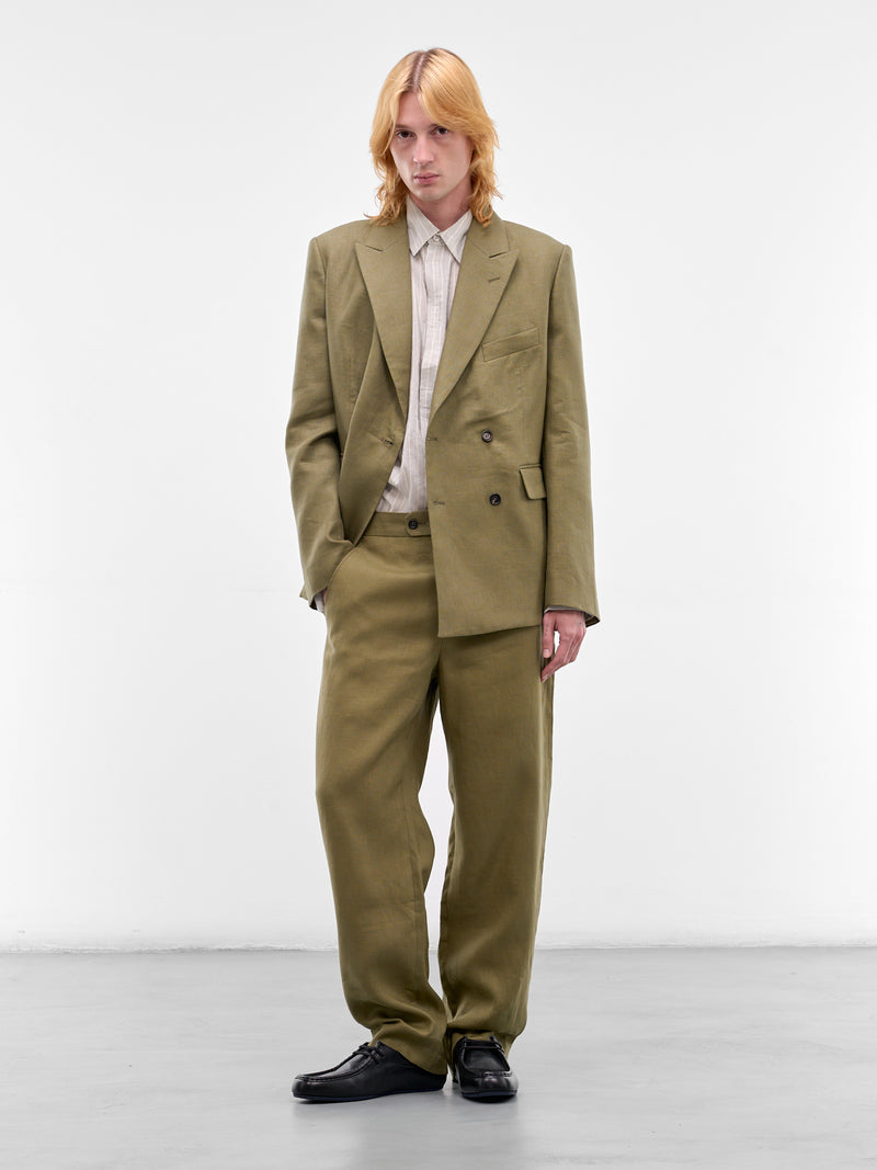 BODE Linen Double-Breasted Blazer | H.Lorenzo - styled