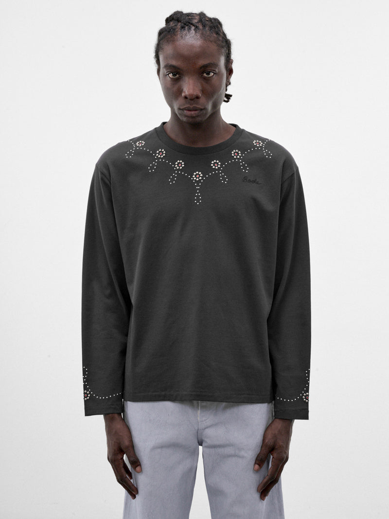 Black Cotton Studded Long Sleeve (MRF26CS020-BLACK-BLACK)