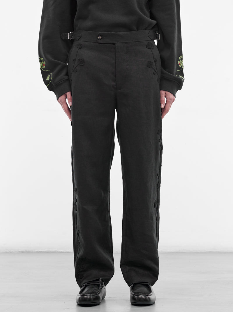 BODE Linen Buckle Trousers | H.Lorenzo - front