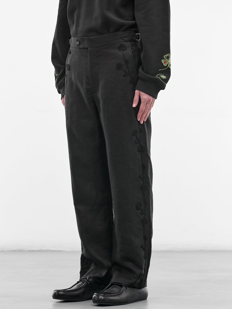 BODE Linen Buckle Trousers | H.Lorenzo - side