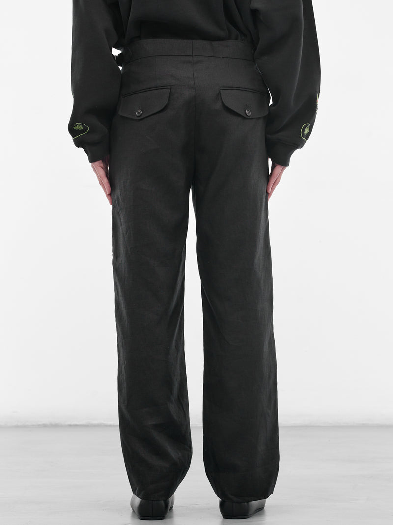BODE Linen Buckle Trousers | H.Lorenzo - back