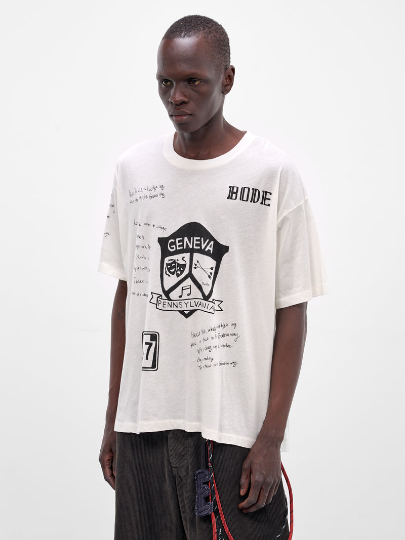 White Camp Crest Cotton Tee (MRS26CS032-CREAM)