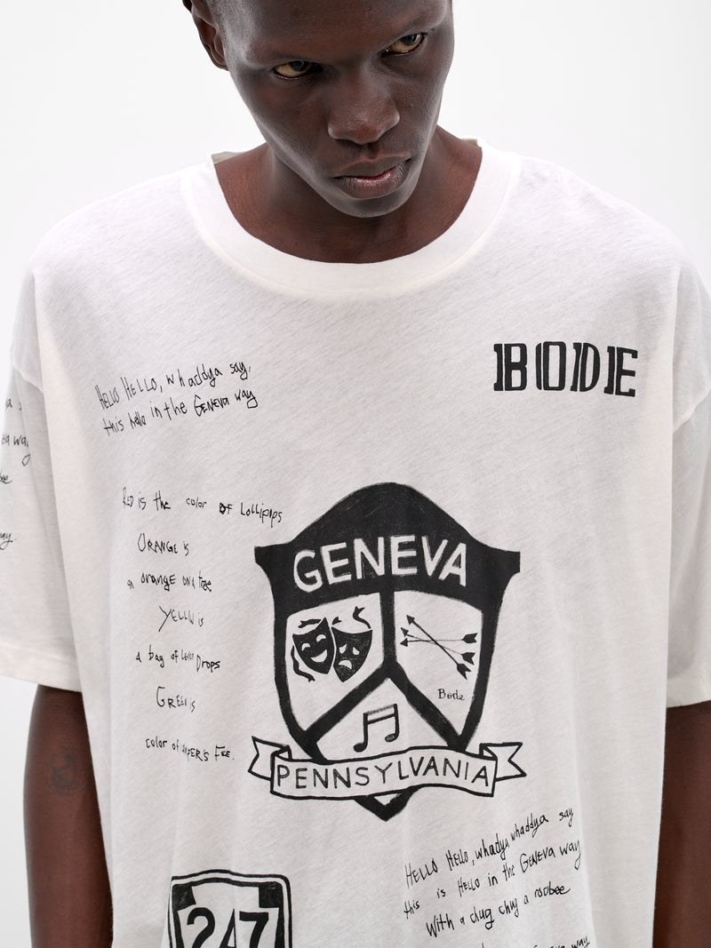 White Camp Crest Cotton Tee (MRS26CS032-CREAM)