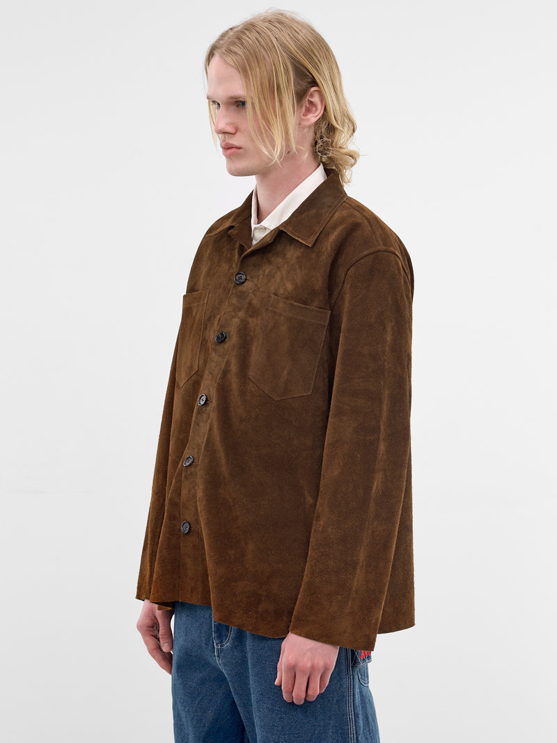 Brown Suede Overshirt (MRS26JA009-BROWN)