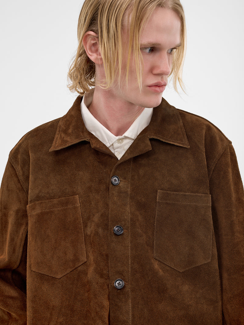 Brown Suede Overshirt (MRS26JA009-BROWN)