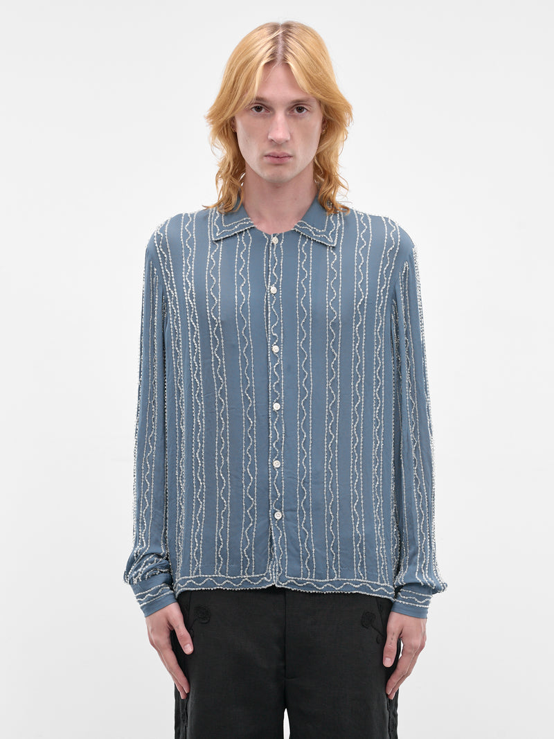 BODE Beaded Sea Stripe Shirt | H.Lorenzo - front