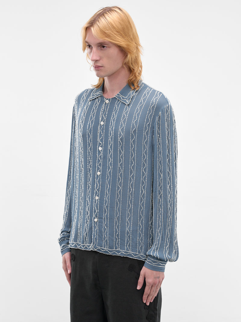 BODE Beaded Sea Stripe Shirt | H.Lorenzo - side