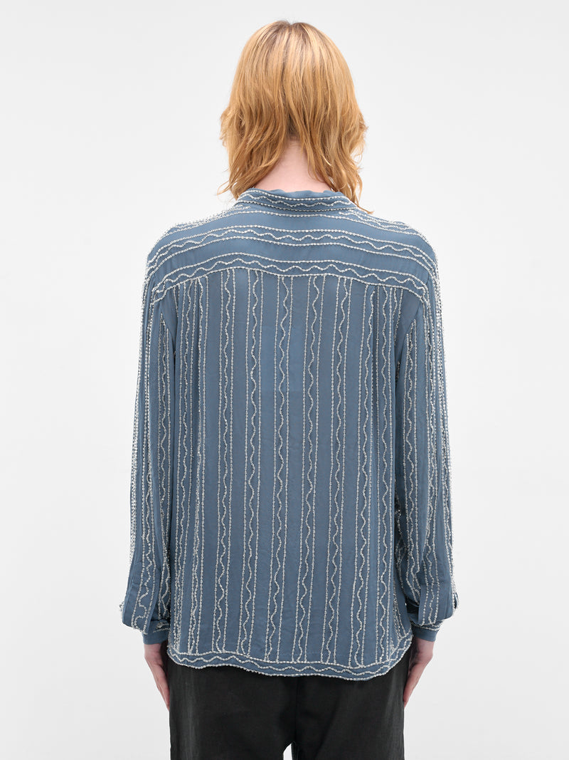 BODE Beaded Sea Stripe Shirt | H.Lorenzo - back