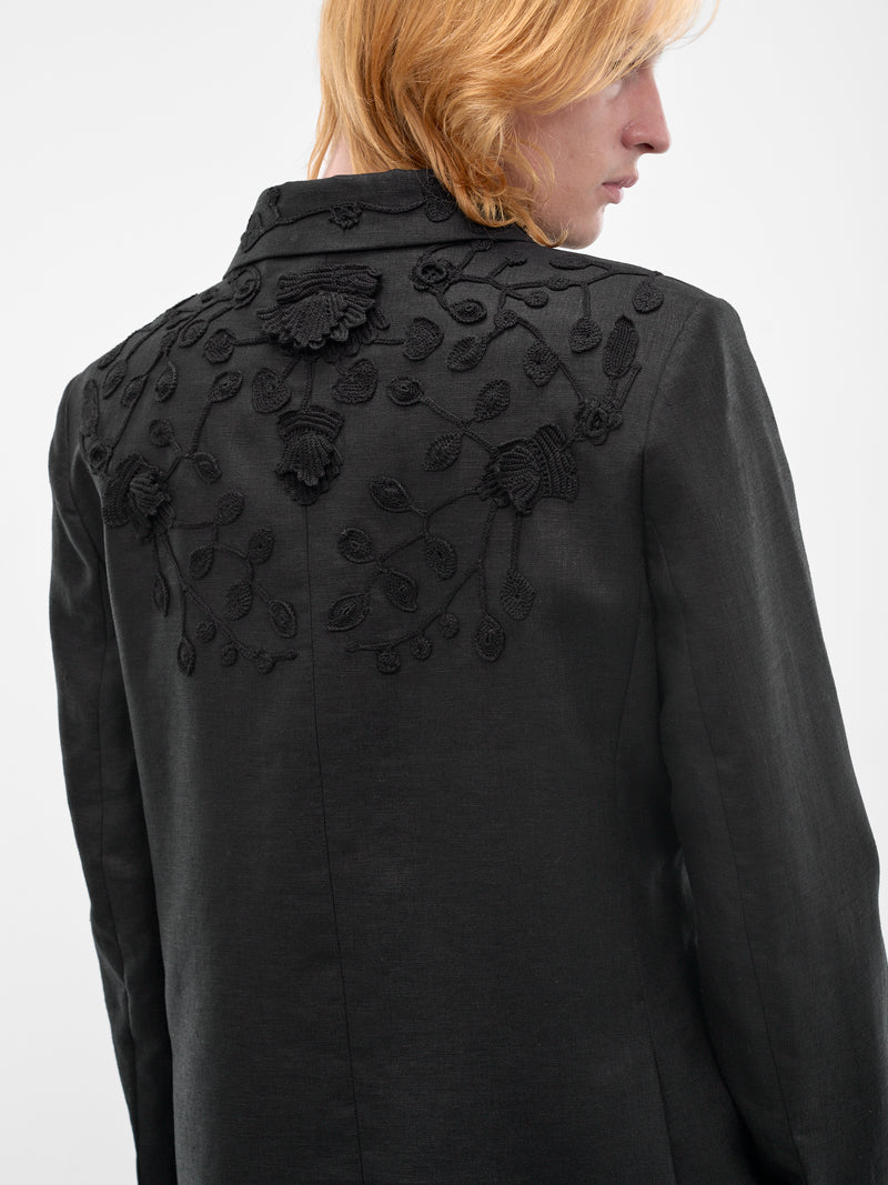 BODE Embroidered Linen Blazer | H.Lorenzo - detail 1