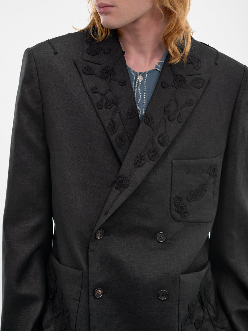 BODE Embroidered Linen Blazer | H.Lorenzo - detail 2